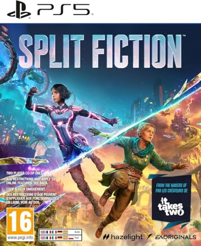 Split Fiction PS5 Game, Two-Player Co-op Action Adventure, 16 PEGI Rating