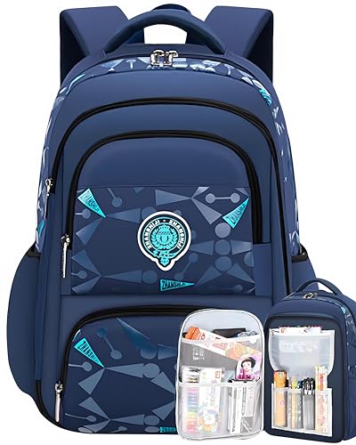 Exclusive School Bag for Boys, Large Capacity, Waterproof Kids Backpack with Ergonomic Design. Fits Textbooks, Lunch Box, and Snacks. Ideal for Grades 1-3.