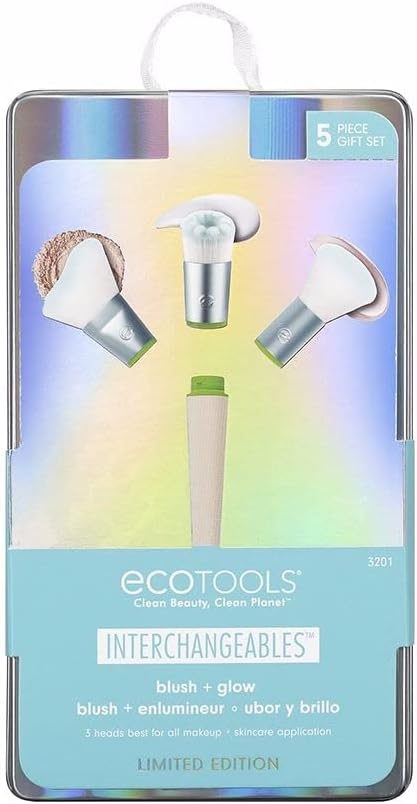 Ecotools Limited Edition Holidays: Blush & Glow Kit - Kit 5 Interchangeable Face Brushes Ecotools