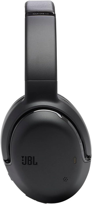 JBL Tour One M2 Wireless Over-Ear Noise Cancelling Headphones, ANC + Smart Ambient, 4-Mic, Legendary Pro Sound, Immersive Spatial Sound, Personi-Fi 2.0, Bluetooth 5.3 - Black, JBLTOURONEM2BLK