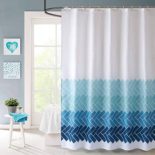 HUOLEO Fabric Shower Curtain, Polyester Waterproof Bathroom Curtain with Hooks Machine Washable Easy Care for Bathroom Bathtub-200X200cm(79X79in)