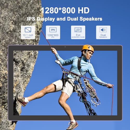 C idea10.1 Inches Tablet,Android 14 Tab,5G Tablet Dual SIM 8GB RAM 1TB ROM,10000mAh Battery With Bluetooth Keyboard,Mouse and Speaker CM8200plus(Purple)