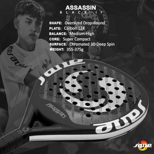 Sane Assassin Black II Padel Racket