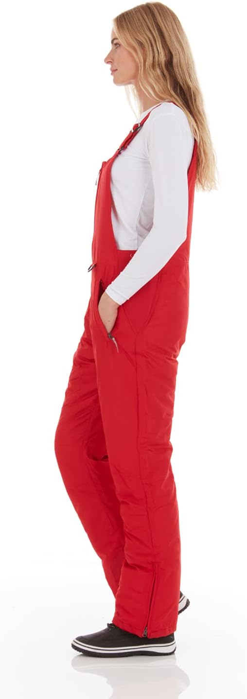 Arctic Quest womens Ski Snow Bibs Pants Insulated Water Resistant Overalls Snowboarding Winter Waterproof Pants Overalls (pack of 1)
