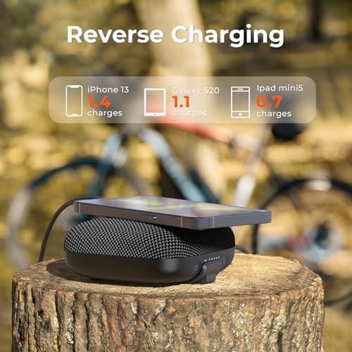 Tribit StormBox Micro 2 Portable Bluetooth Speaker: 90dB Loud Sound Deep Bass IP67 Waterproof Built-in Strap BT 5.3 Small Speaker, 12H Playtime for Outdoor/Camping/Biking, 120ft Bluetooth Range(Black)