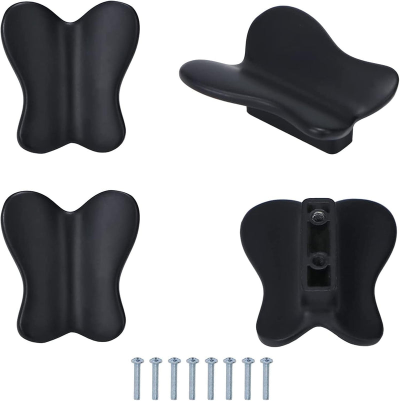 SYOSI Cabinet Knobs, Drawer Dresser Knobs, Pulls Animal Cabinet Hardware Zinc Alloy Handles Furniture Cupboard Wardrobe Door Handle Butterfly 4 Pcs (Black)