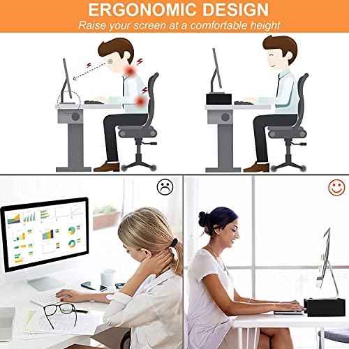 ikeoat Monitor Stand Riser, Desk Organizer for Laptop Computer