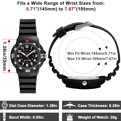 CKV Kids Analog Watches for Girls Boys Kids Watches with Luminous Easy to Read Learning Time, Soft Band, 30M Waterproof Children Watch, Great Birthday Gifts for Ages 3-12 Kids
