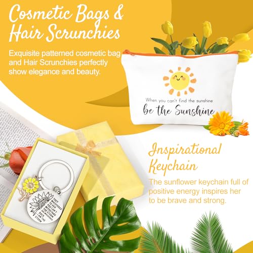 Suhctuptx Get Well Soon Gifts for Women, Christmas Sunflower Birthday Gifts Baskets Ideas for Women Mom Best Friend Female Her - Unique After Surgery Gifts Thinking of You Sunshine Gifts Box