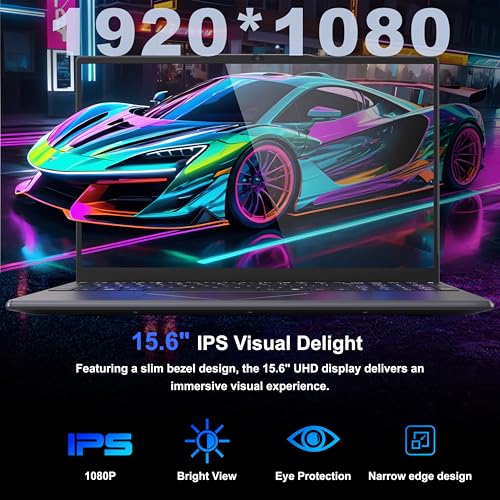 15.6" Laptop PC 16GB DDR4 512GB SSD, HD Laptop Computer AMD Ryzen 5 3500U Processor AMD Integrated Graphics computer with Touch ID 2.4/5G WiFi Bluetooth USB 3.0 WPS office for Students/Gaming laptop