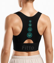 Fitto Adjustable Posture Corrector Back Support - Black
