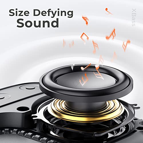 Tribit StormBox Micro 2 Portable Bluetooth Speaker: 90dB Loud Sound Deep Bass IP67 Waterproof Built-in Strap BT 5.3 Small Speaker, 12H Playtime for Outdoor/Camping/Biking, 120ft Bluetooth Range(Black)
