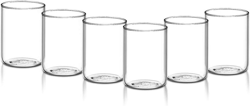 Borosil Vision Transparent Water Glass/Cold Drink Tumbler/ Beer Glass/Juice Glass Set of 6 Pcs (295 ML each) Flame Proof Glasses, Microwave & Dishwasher Safe