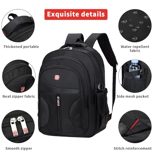 Yoawllty School Bag for Boys Backpack for School Casual 16 Inch Laptop Backpack for Students Backpack for Travel Black, 23