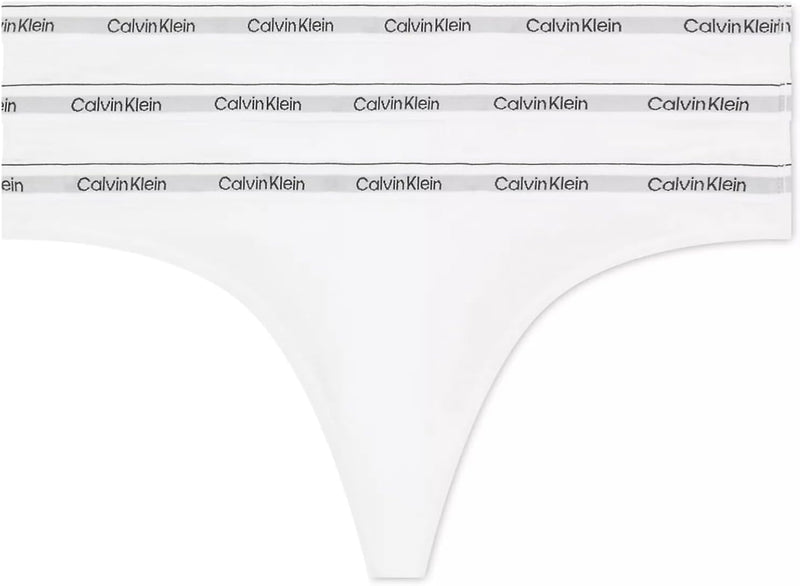 Thong 3Pk Women Underwear Bottoms WHITE Size M