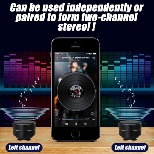 Buzzgo Speaker, Buzzgo Echo Speaker, Bluetooth Mini Bone Conduction Resonance Subwoofer with Suction Cup for Bathroom Outdoor (Black)