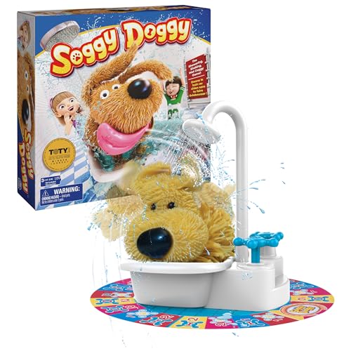 Soggy Doggy, The Showering Shaking Wet Dog Award-Winning Kids Game Board Game for Family Night Fun Games for Kids Toys & Games, for Kids Ages 4 and Up