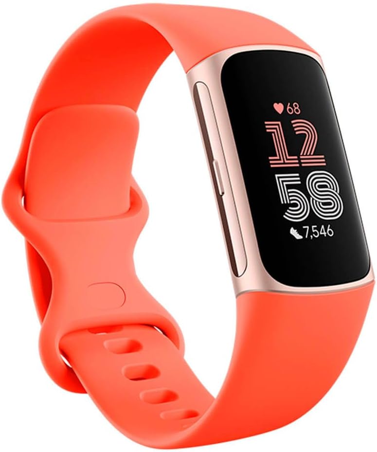 Fitbit Google Charge 6 Activity Tracker Includes a 6 Month Premium Membership, 7 Days Battery Life, Google Wallet and Google Maps, Obsidian/Aluminium Black