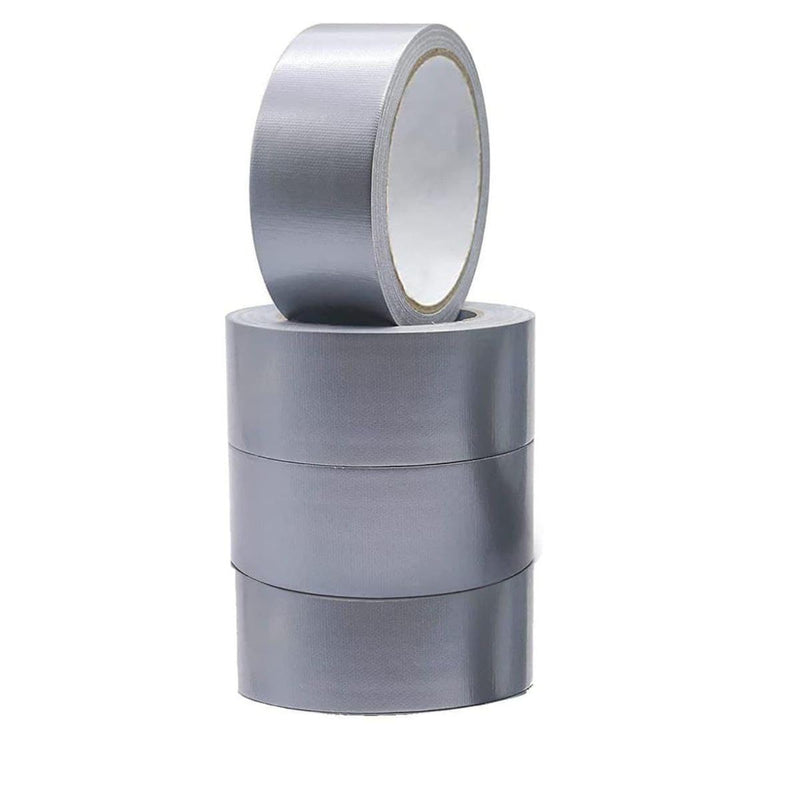 MARKQ 4 Rolls Duct Tape | 2 inches x 15 yards Strong Adhesive Silver Tape for Packing, Kitchen Home, Office, Indoor & Outdoor Use