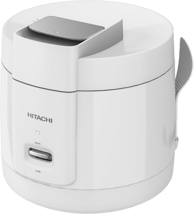 Hitachi Rice Cooker, 1.8 (L) Capacity, 800W-950W Cooking Power, Non-stick inner pot, LED Light Display, Easy to Clean after Cooking, Keeps your food warm for up to 12 hours-White-RZ-S18MNW