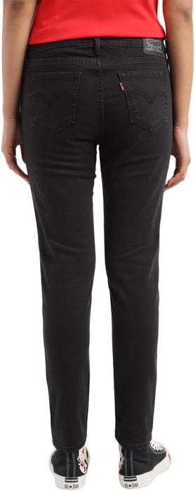 Levi's A7090-0001 Women's Mid Rise 711 Skinny Jeans, Ebony Black Size 26W/28L
