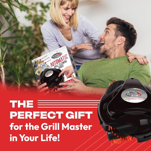 Grillbot Automatic Grill Cleaning Robot, Red Carry Case, Bundle