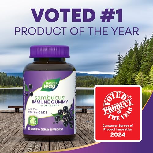 Nature'S Way SambucUS Elderberry Adult'S Immune Boost Gummies, 60 Gummies