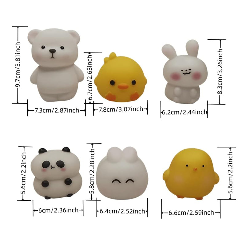 Cute Animal Night Lights, Mini LED Lamps with Panda, Bear, Duck, Bunny Characters, Cute gifts for children (White chick, Small)