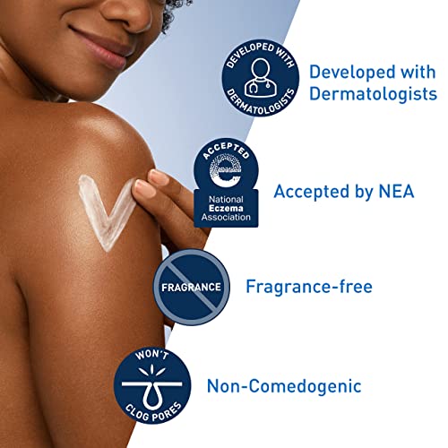 CeraVe Moisturizing Cream, Body and Face Moisturizer for Dry Skin, Body Cream with Hyaluronic Acid and Ceramides, 19 Ounce