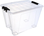 PREMIFY 11L Plastic Storage Box with Lockable Lid Clear Plastic Organizer Transparent Box Storing Clothes, Toys, Tools, Medicine, Arts & Crafts, Kitchen Etc (1 X 11L Storage Box) - 22 Liters