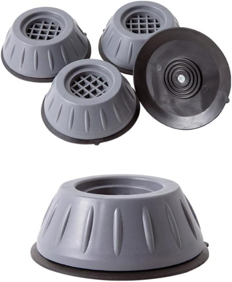4PCS Washing Machine Feet Pads, Anti Vibration Mat,Rubber Feet Pad, Anti-slip Pad, Shock Absorber, Non-slip Fixed Anti-deviation, Used for Dryer, Washing Machine, Dishwasher (Gray)