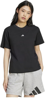 womens Essentials Small Logo Cotton T-Shirt T-Shirt - BLACK/WHITE