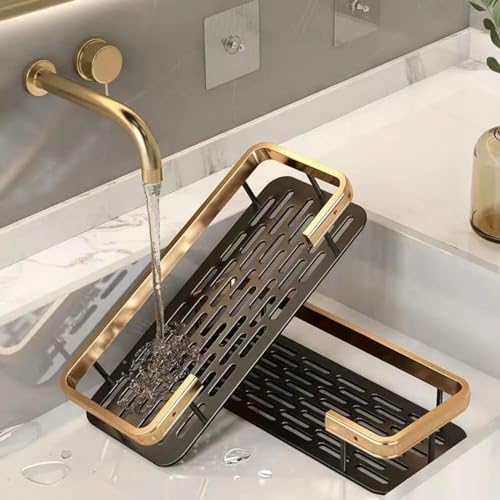 Beauenty 2-Pack Rust-Proof Stainless Steel Shower Caddy Shelf Organizer, Modern Wall-Mounted Double Shelf, Bathroom Accessories Organization Rack