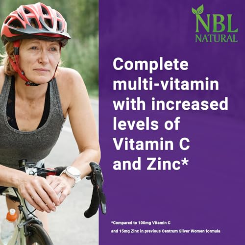 NBL Natural Women's Multivitamin for Women 50 Plus, Multivitamin Multimineral Supplement with Vitamin D3, B Vitamins, Supports Memory, and Cognition in Older Adults â€“ Once Daily, 200 Tablets