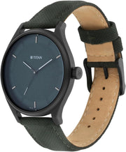 Neo V Dark Blue Dial, Green Fabric Strap Analog Round Watch for Men's