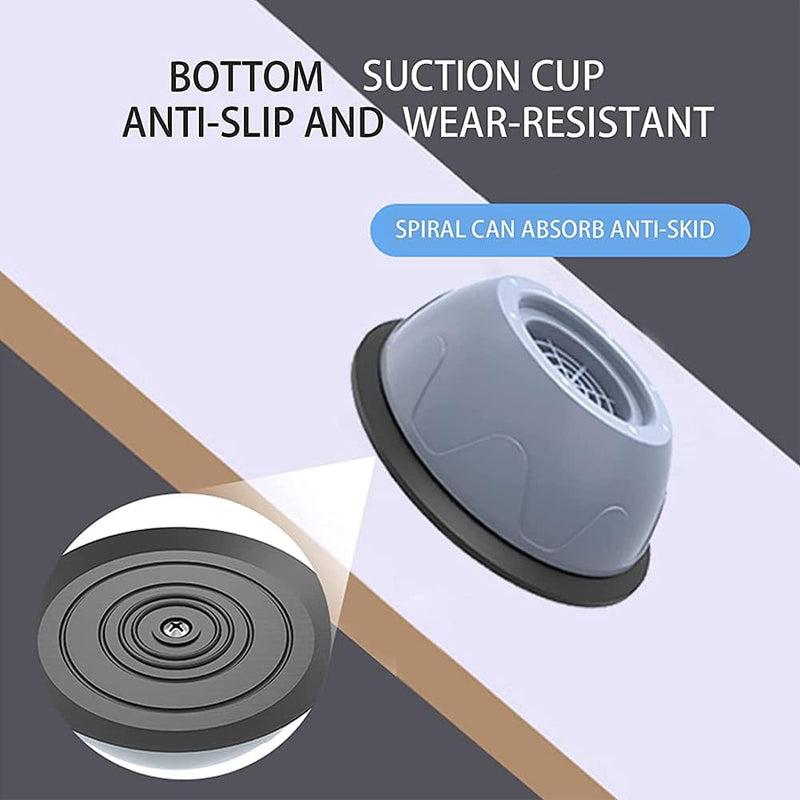 4PCS Washing Machine Rubber Feet Pads | Universal Anti Vibration Washing Machine Mat [Shock Absorber] Anti Slip Noise Cancelling Washing Machine Feet for Dryer, Washing Machine, Dishwasher (Gray)