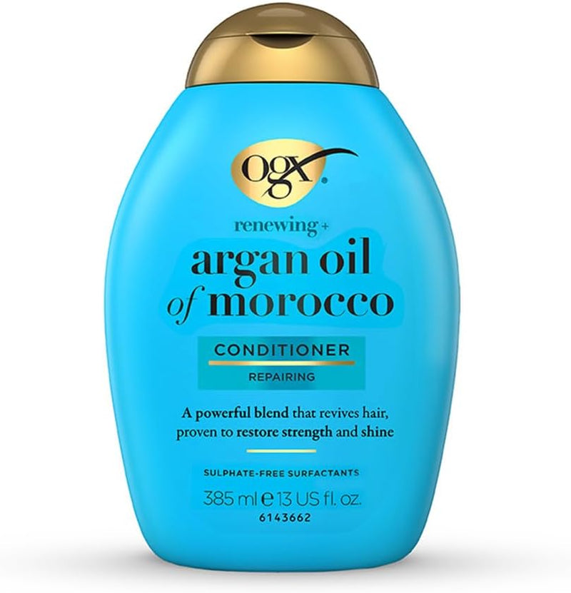 OGX, Hair Oil, Renewing+ Argan Oil of Morocco, Extra Penetrating Oil, Dry & Coarse Hair Types, New Formula, 100ml - Conditioner 385 ml (Pack of 1)