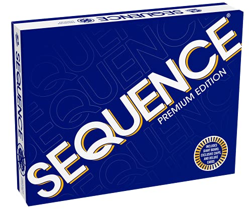 Goliath Sequence Premium Edition - Stunning Set with Giant Board (20.25 x 26.25 inches), Exclusive Chips and Deluxe Cards by, Blue, for Ages 7+