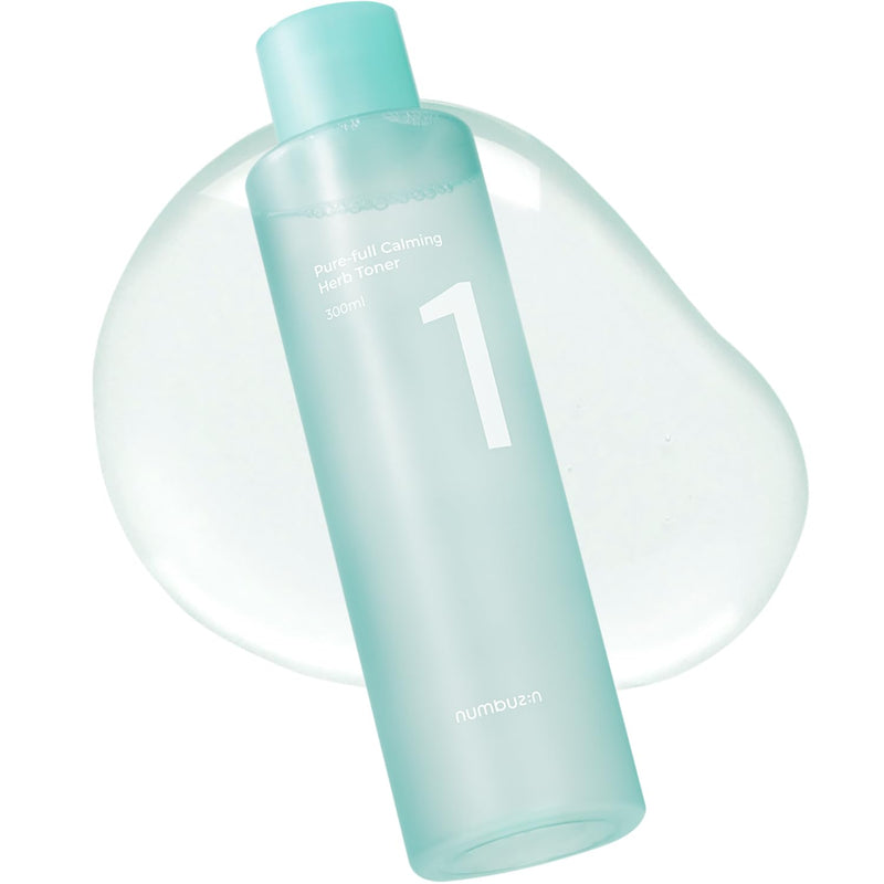 numbuzin No.1 Toner | Pure-Full Calming Herb Toner | Breakouts, Redness, Excess Oil Control, Blackhead Removal | Centella Asiatica, Heartleaf, Licorice Root | Acne-Prone, Sensitive Skin | 300ml