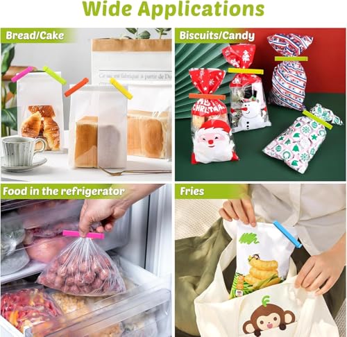 40 Pcs Food Clips,Food Bag Clips,Food Bag Clips For Food Storage,Bag Clips For Food Storage,Reusable Kitchen Clip,Clip Closure Bag,Food Bag Clips,For Keeping Food Fresh And Sealed(SIZE:4.3INCH)