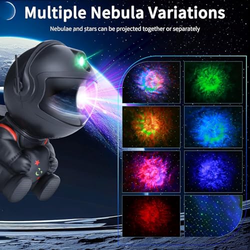Joyzzz Galaxy Projector, Star Projector with 360 Degree Rotation, Astronaut Projector with Remote Control, 8 Star Light Modes, Space Projector Night Light for Kids, Ceiling, Room Decor, Gifts