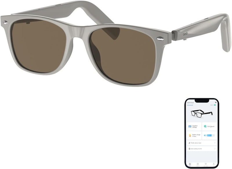GetD AI Glasses, AI Assistant Powered by ChatGPT, Smart Glasses, Polarised Sunglasses, Bluetooth Smart Sunglasses for Men and Women, 2-in-1 Headphones and Glasses