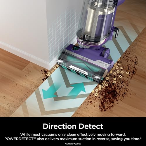 Shark POWERDETECT Upright Vacuum with DuoClean Technology, Powered Lift-Away, Self-Cleaning Brushroll for No Hair Wrap, Anti-Allergen Complete Seal, and Odor Neutralizer Technology, AZ4002