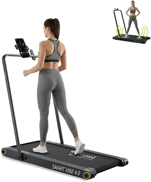 Cockatoo WP-200 1.5HP - 3HP Peak Motorized Treadmill, Walking Pad for Home, Foldable Treadmill, Max Speed- 8 Km/Hr, Max Weight 110 Kg(Free Installation Assistance, 1 Year Warranty) - Smart Vibe 4.0