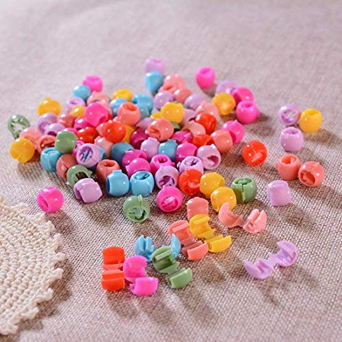 MLOLM 100 Mini Claw Hair Clips Rainbow Mini Hair Clip Tiny Plastic Plastic Hair Claws Hair Braids Maker Beads Head wear Hair Accessories for Girls Women