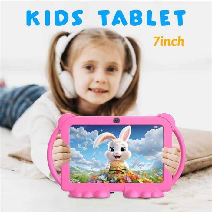 Kids Tablet 7 inch for Girls, Android 12 Tablets for Kids, 4GB RAM 32GB ROM Toddler Tablet, WIFI Bluetooth, Safety Eye IPS Screen, Parental Control, Dual Camera Shockproof Case for Educational, Games.