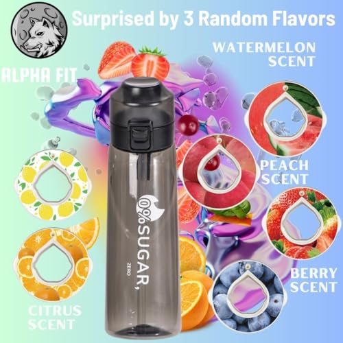 Alpha Fit Scent Water Bottle Pods 16 PIC Variety Pack, Air Up Water Bottle Flavor Pods, Air Up Pods, Watermelon, Coke, Peach (1 set of 16 pods (flavors up to 70 oz/2 L of water)