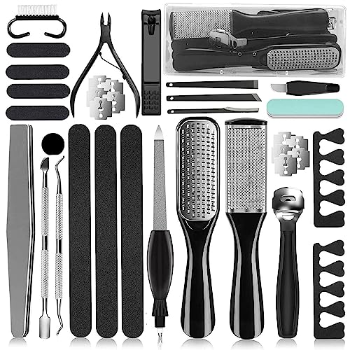 EKOCSIO 36 in 1 Pedicure Kit, Professional Pedicure Tools Foot Rasp Foot Dead Skin Remover for Home & Salon Care