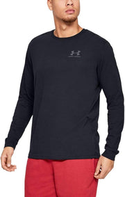 mens Ua Sportstyle Left Chest Ls T-shirt (pack of 1) - Black / / Black