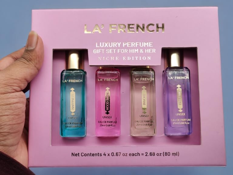 La French Perfume Gift Set for Women 4X20ml | with Mood Swing Euphoria Happiness Invoke | Luxury Perfume Set | Spicy Fresh Long Lasting Fragrance
